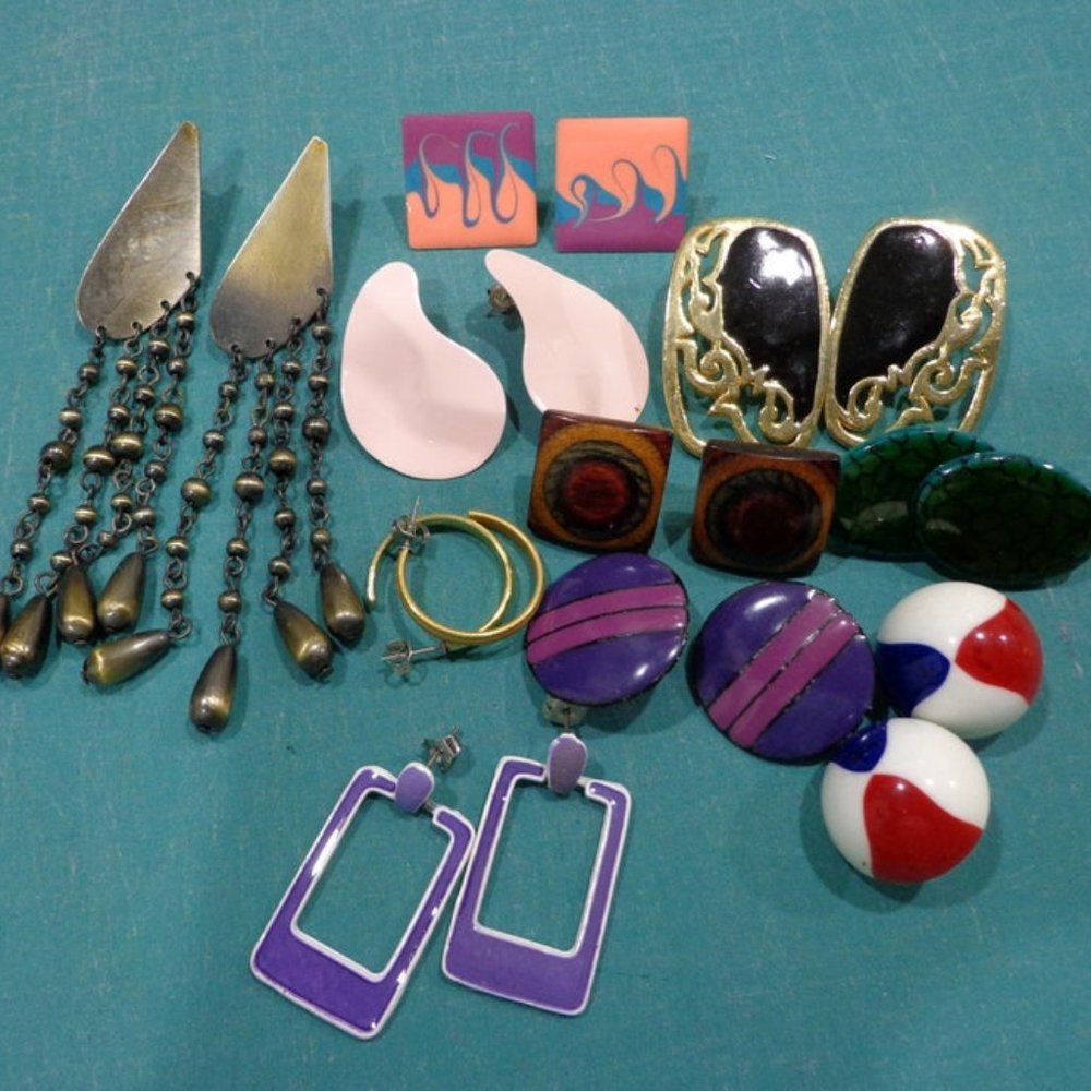 10 Pairs of Vintage Earrings
